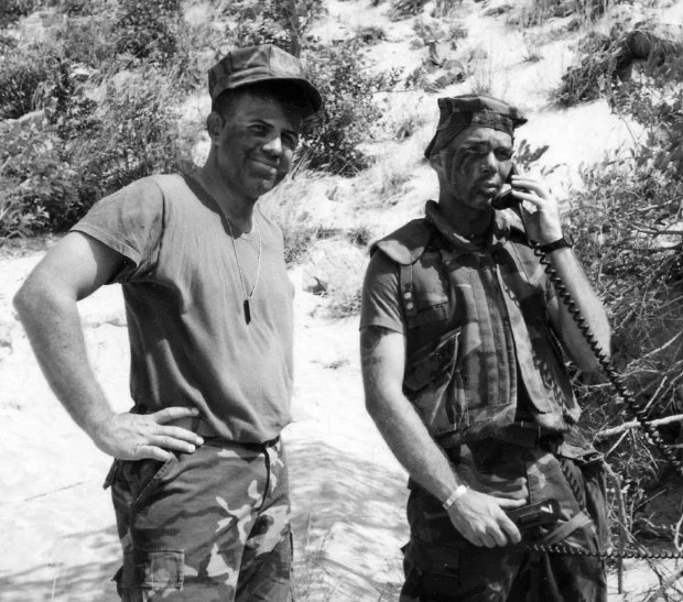 With my radioman on a training mission to the Philippines in December 1991.