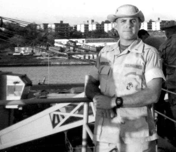 In Mombasa, Kenya, while deployed on board the USS Rushmore with the 15th Marine Expeditionary Unit in August 1994. We assisted with the evacuation of United Nations personnel from Somalia following the Black Hawk Down incident.