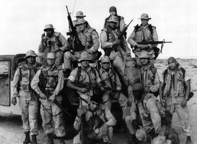 With my stinger missile platoon on a training mission in the Middle East nation of Oman in September 1994. Hostilities erupted with Iraq on October 7, 1994.