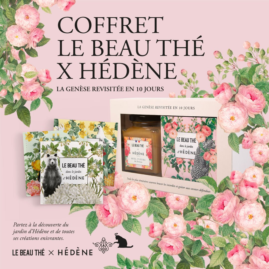 Packaging édition spéciale Le Beau Thé avec illustrations détaillées — graphisme par Deux lignes Studio