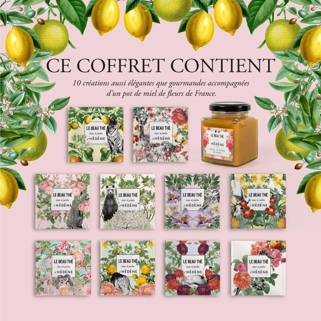 Support de communication visuelle pour la marque de thé Le Beau Thé — réalisé par Deux lignes Studio