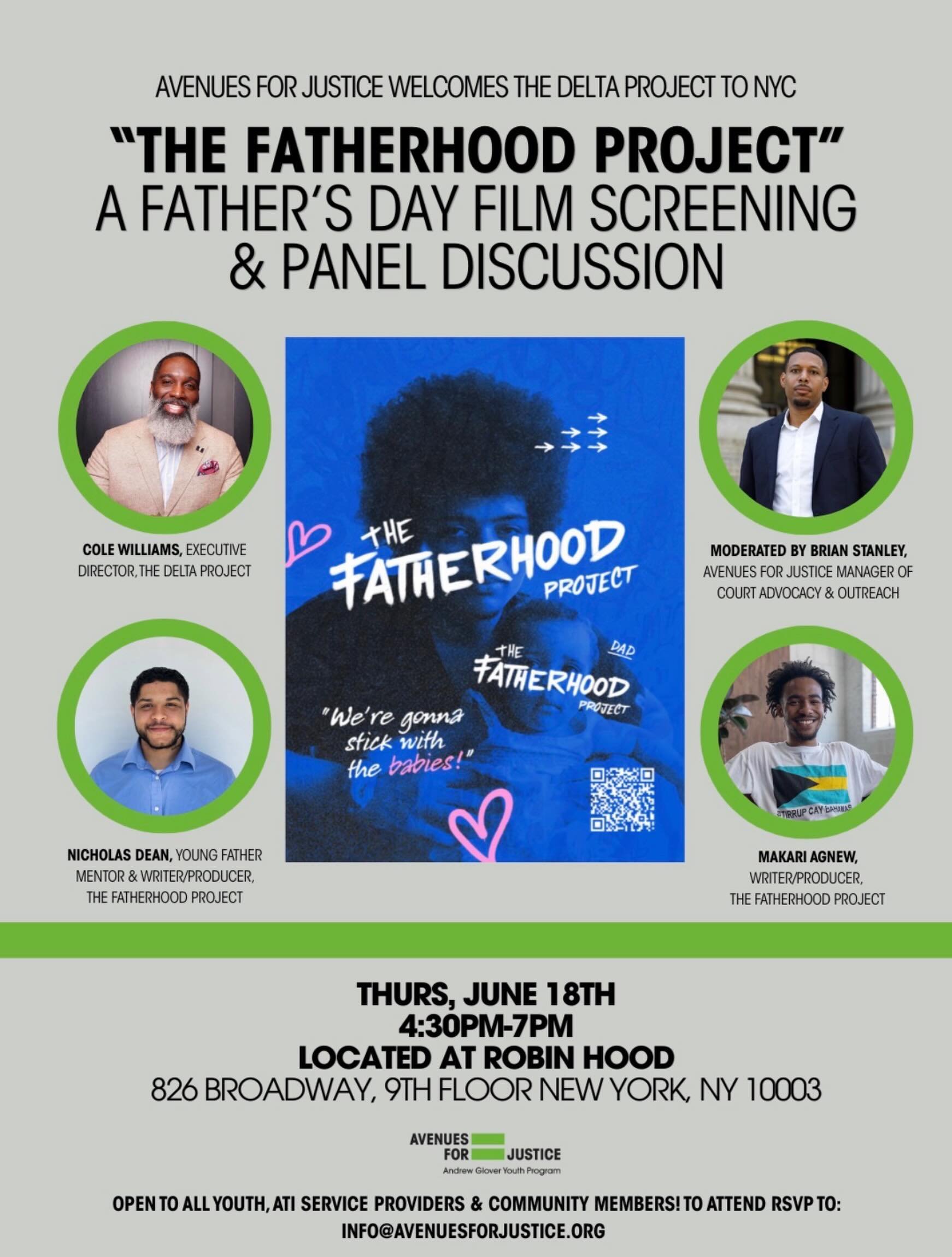 We&rsquo;re showing The Fatherhood Project in New York!

Thanks to Avenues For Justice for supporting our message.

If you&rsquo;re in New York on June 18th, make sure to be there!