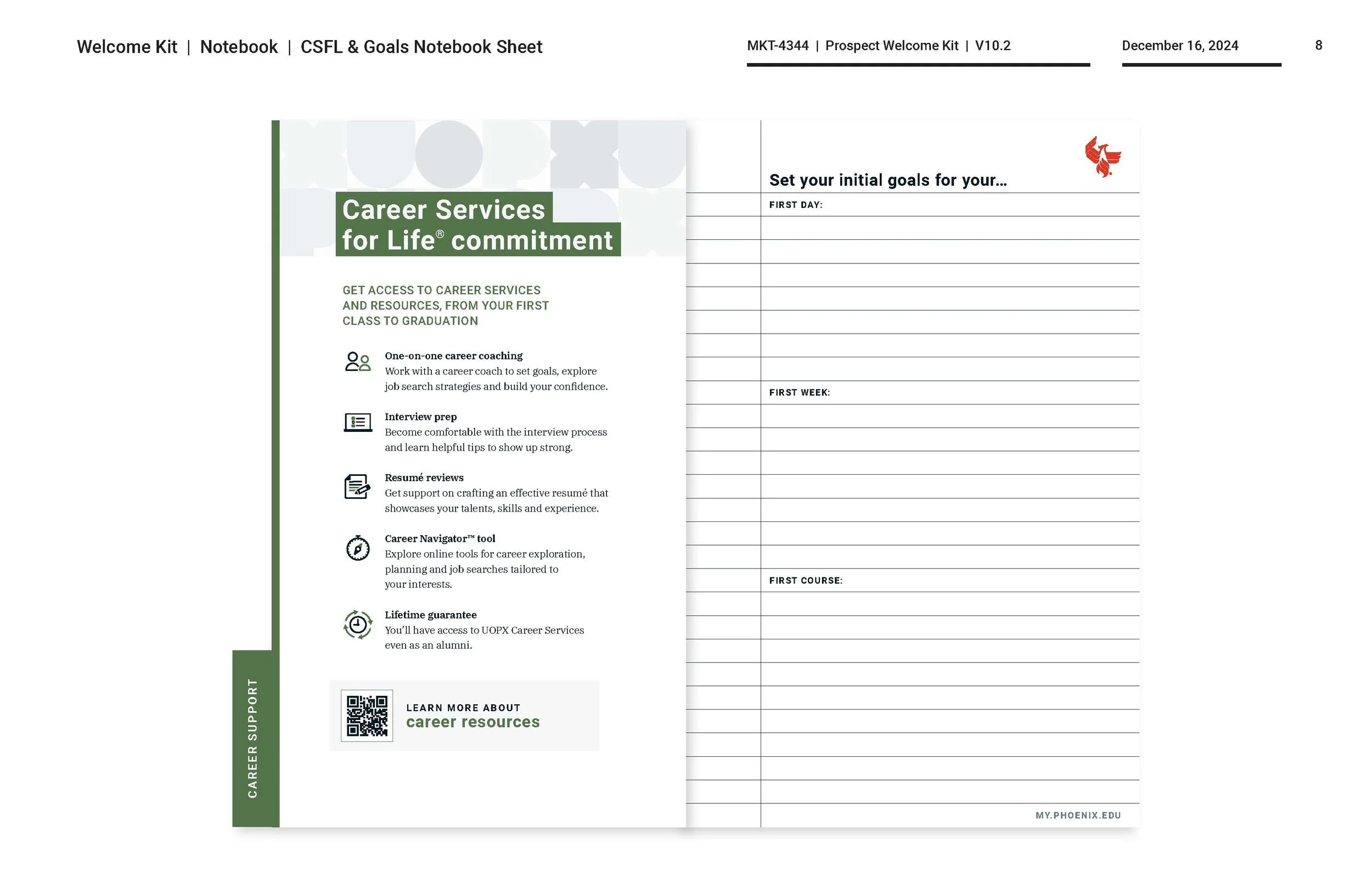 Career Services and Motivational Prompts