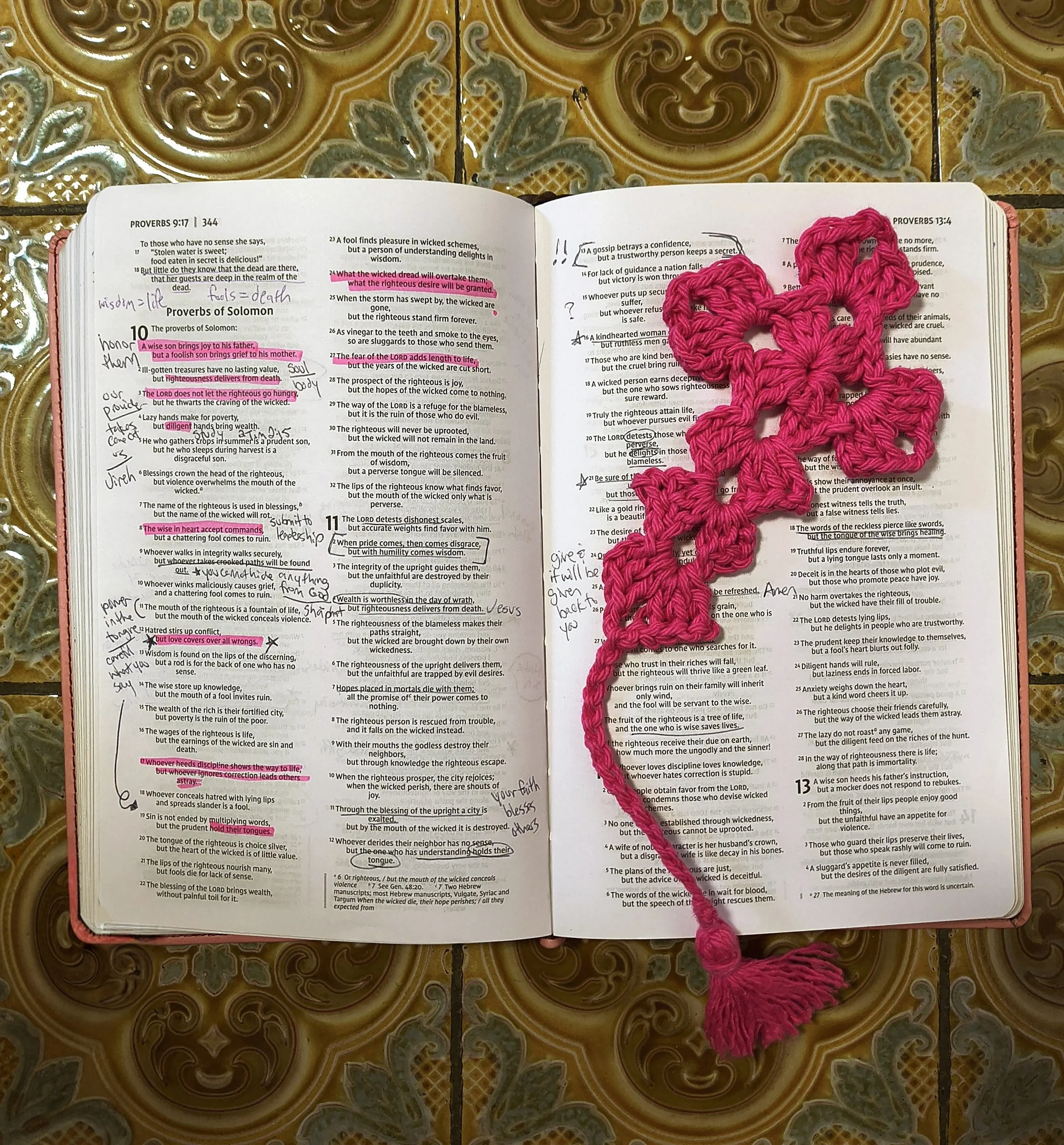 Love & Sacrifice Handmade Crochet Bookmark