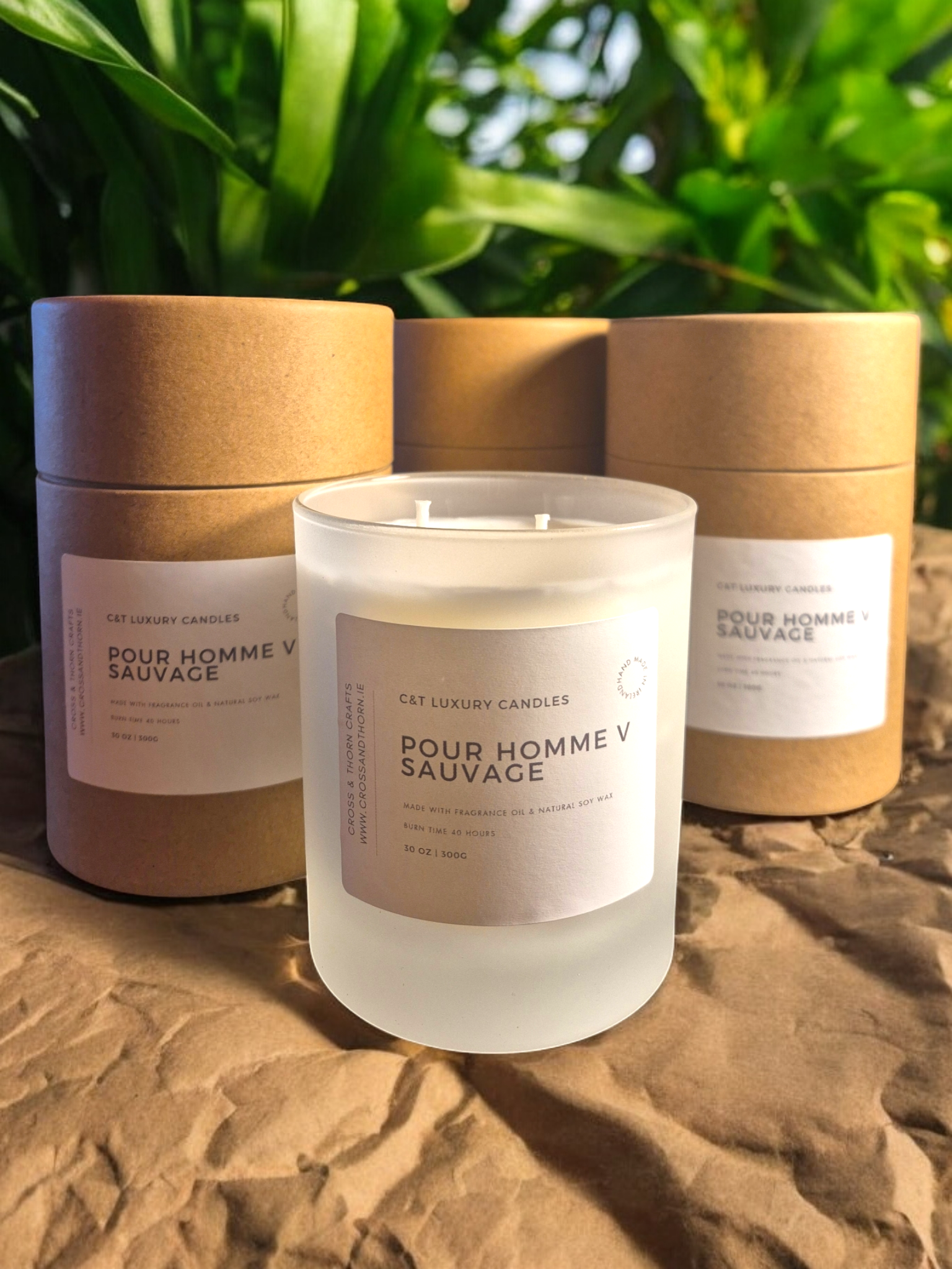 Pour Homme V - Sauvage 30cl Frosted Glass Scented Candle