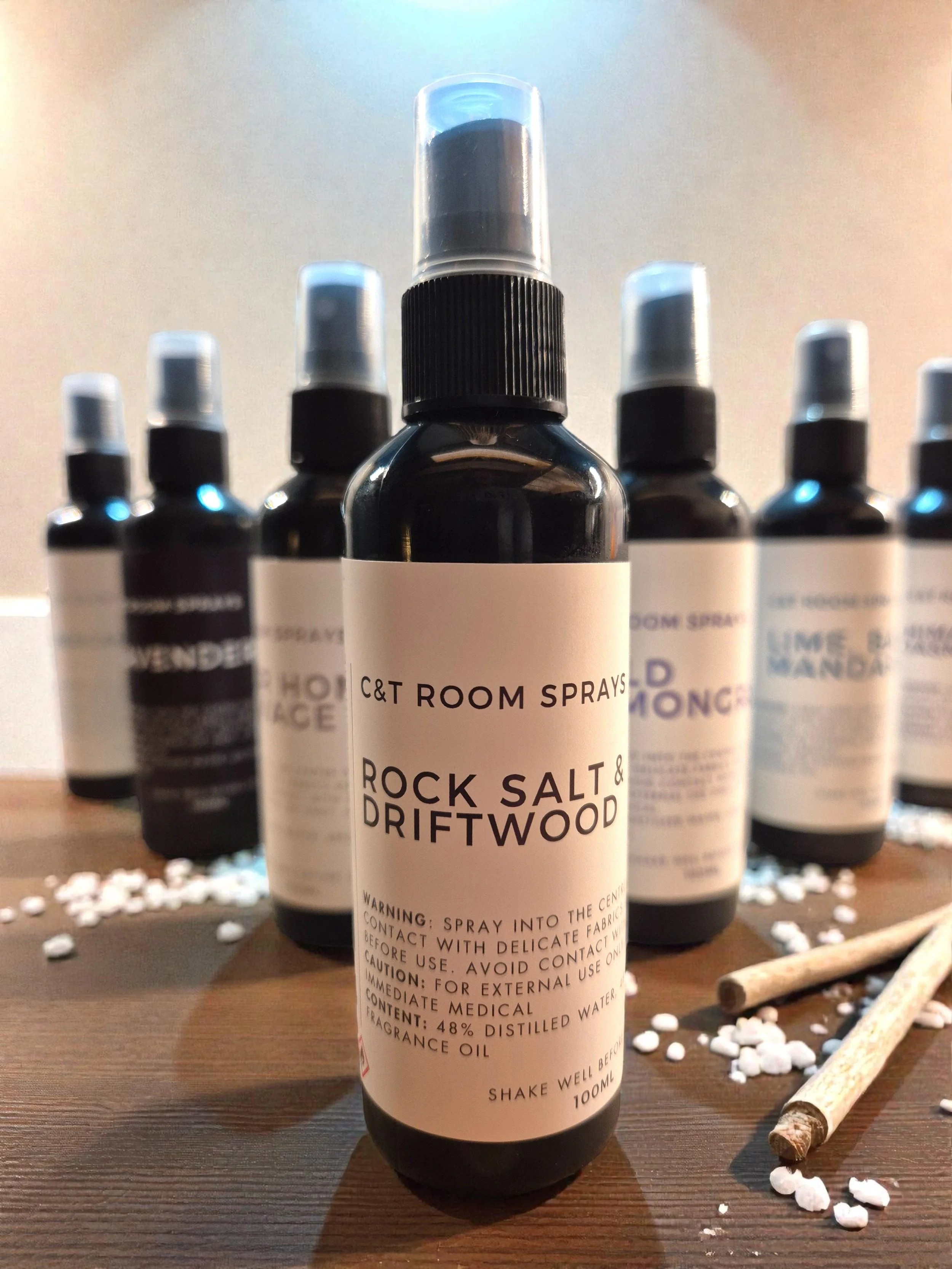 Rock Salt & Driftwood  C&T Luxury 100ml Room Sprays