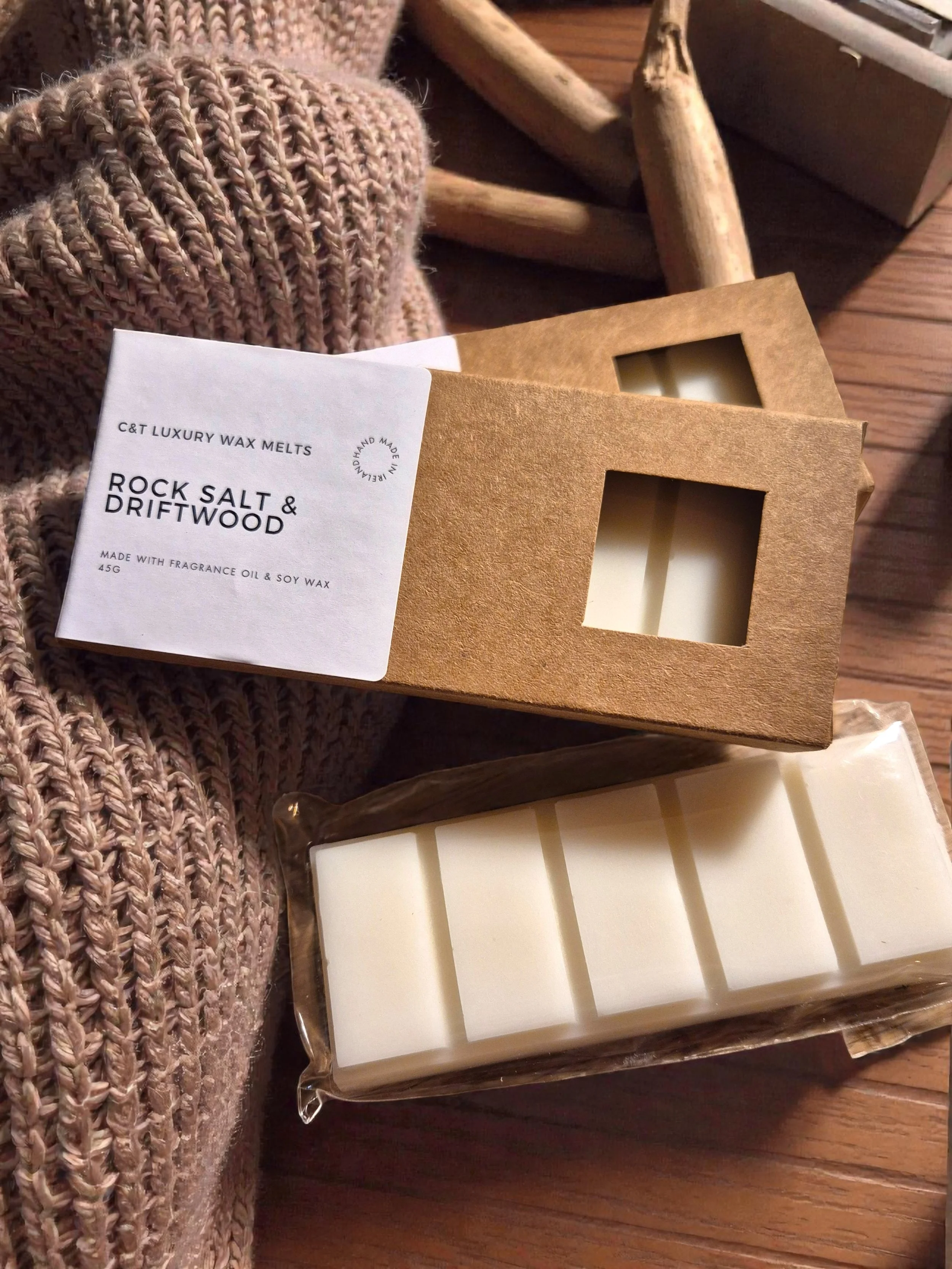 Rock Salt & Driftwood Wax Melt Bar