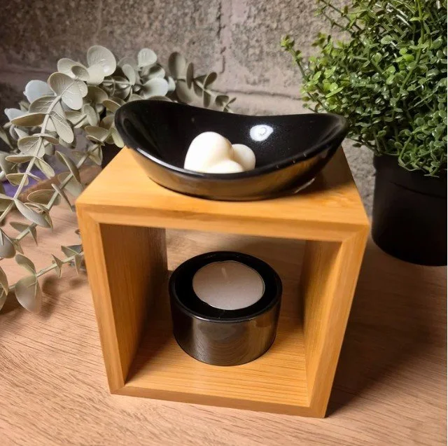 Arina Fragrance Diffuser Burner For Scented Wax Melts - Black