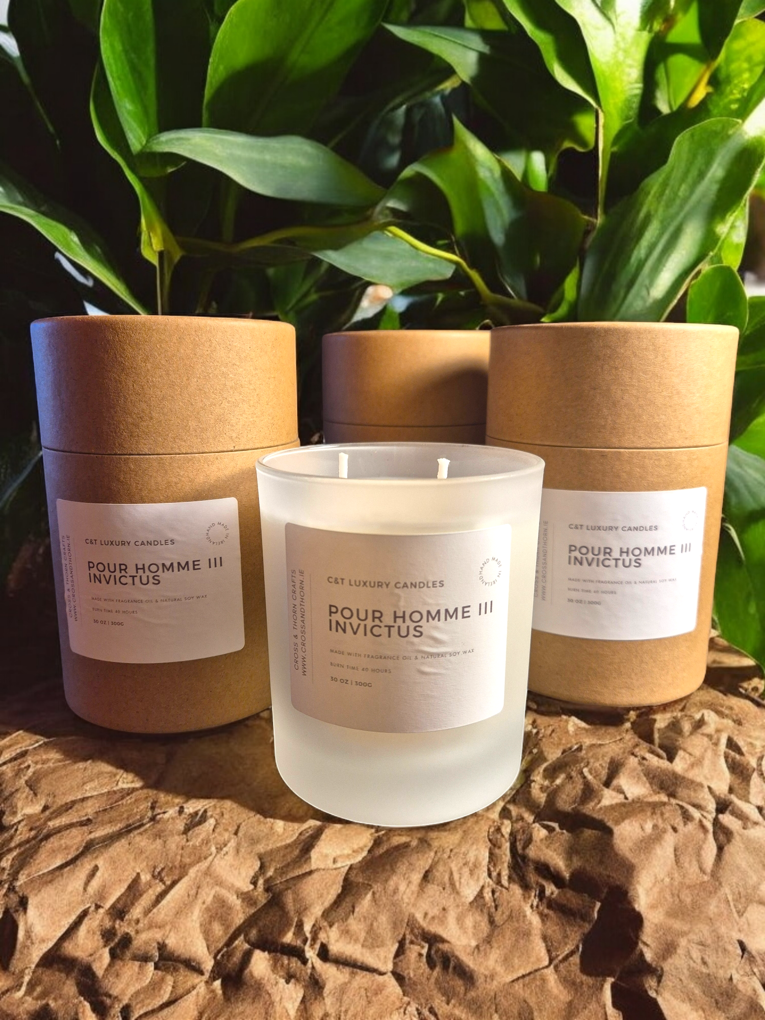 Pour Homme III - Invictus 30cl Frosted Glass Scented Candle