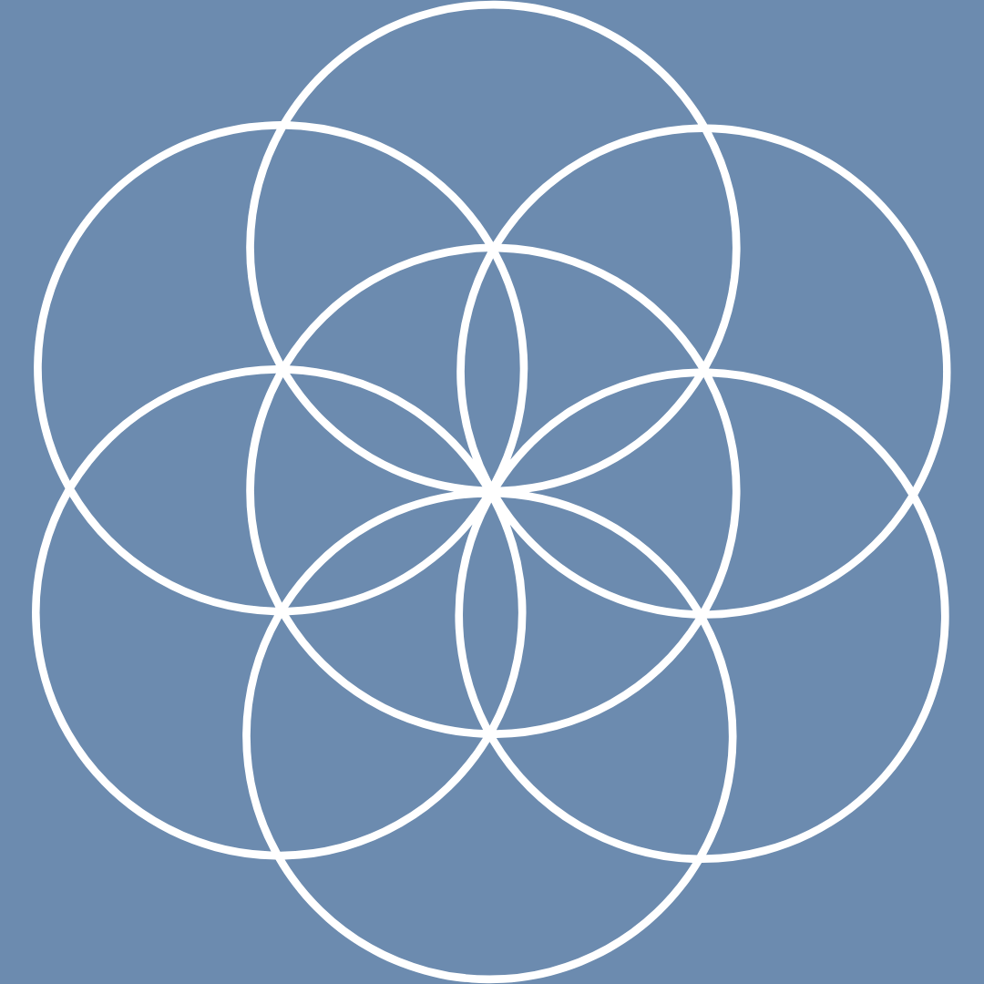 Geometric drawing of an outline square with sections divided by vertical, horizontal, and diagonal lines.