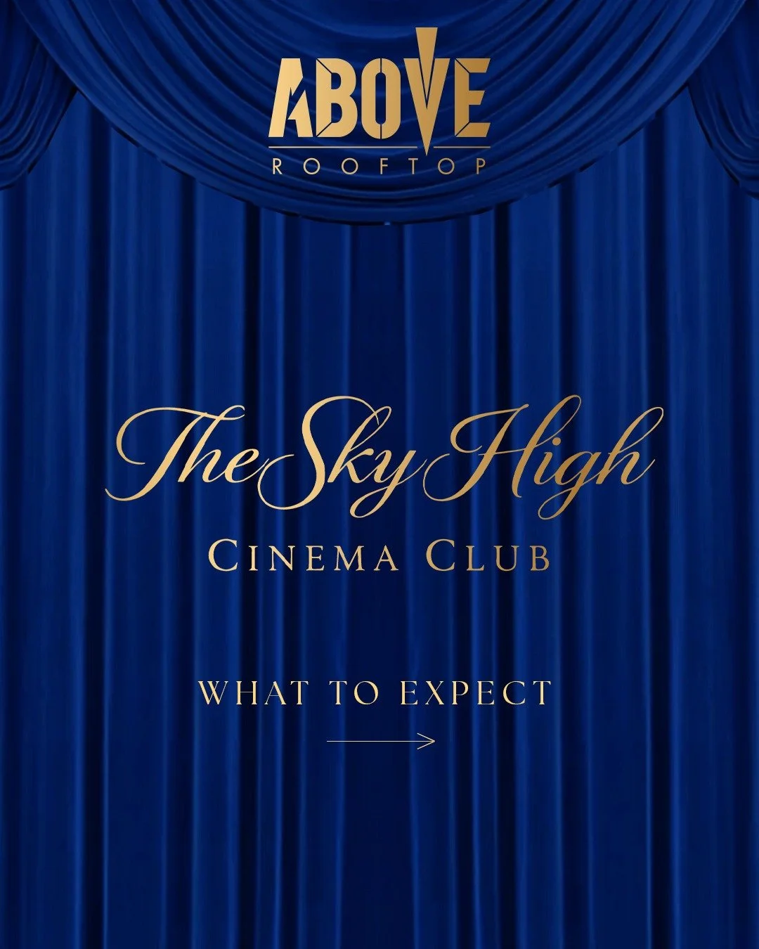The Sky High Cinema Club is landing at Above Rooftop and our first event is SOLD OUT 🎬
&hellip;and trust us, you don&rsquo;t want to miss the next one 💫

We have released two new dates - 11th &amp; 12th March! Visit the link in bio for more informa