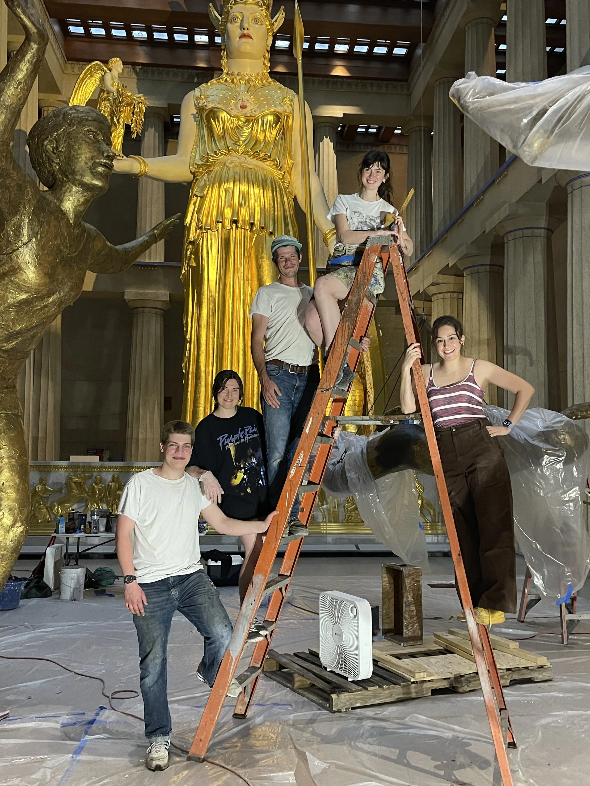 Monumental Figures In progress. Photos by Kevin Wurm for Nashville Business Journal and Gallery Staff.
