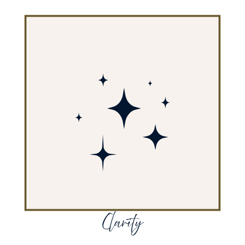 Design with seven star shapes of varying sizes and a black border, with the word 'Charity' written in blue cursive at the bottom.