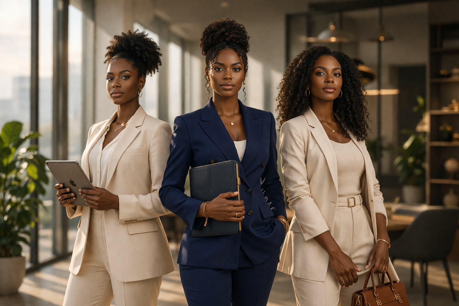 Empowered professionals representing clarity, confidence, and purpose in a modern, editorial workspace