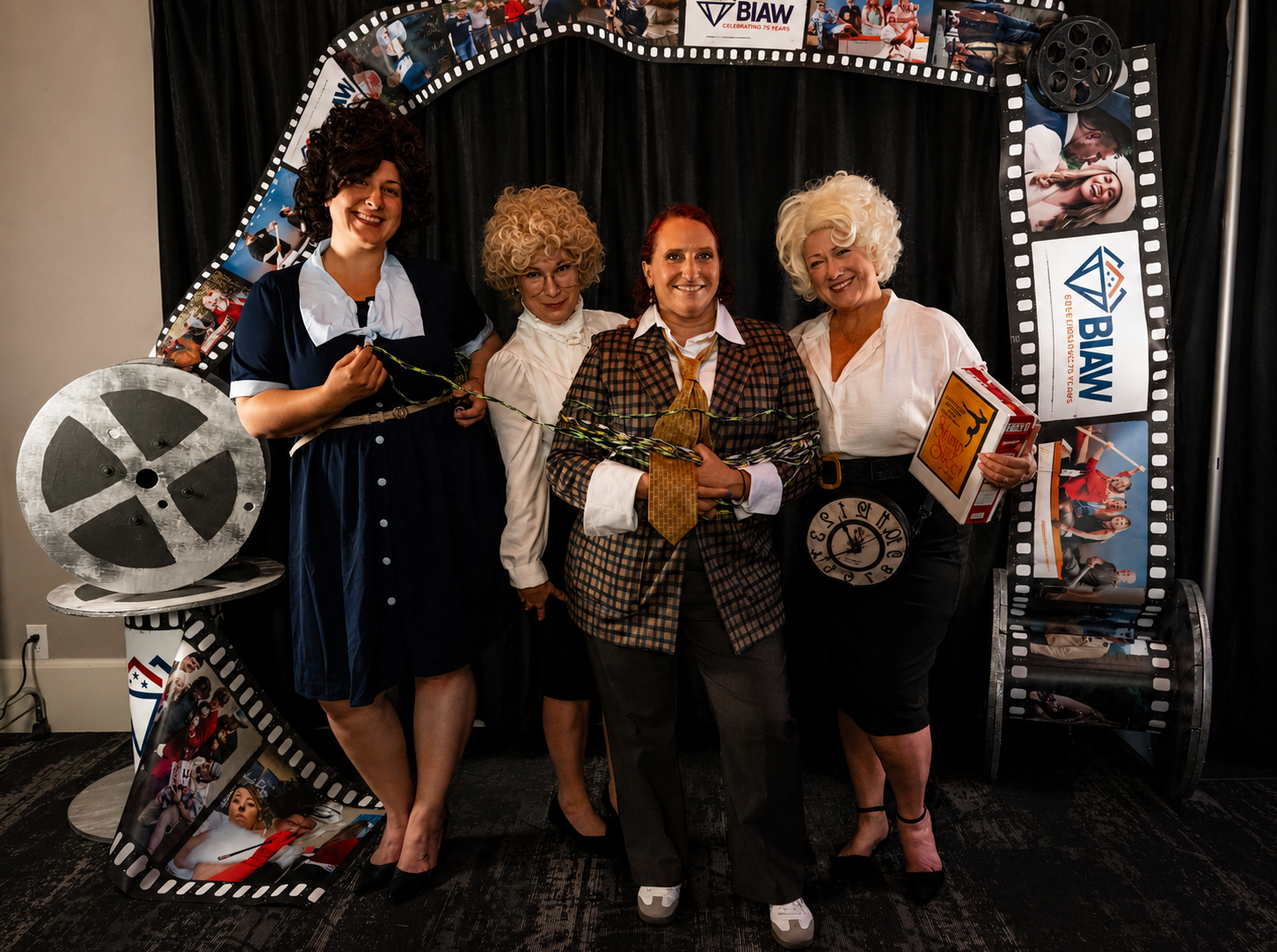 Custom-designed Oscar and movie-themed photo booth experience for an appreciation event