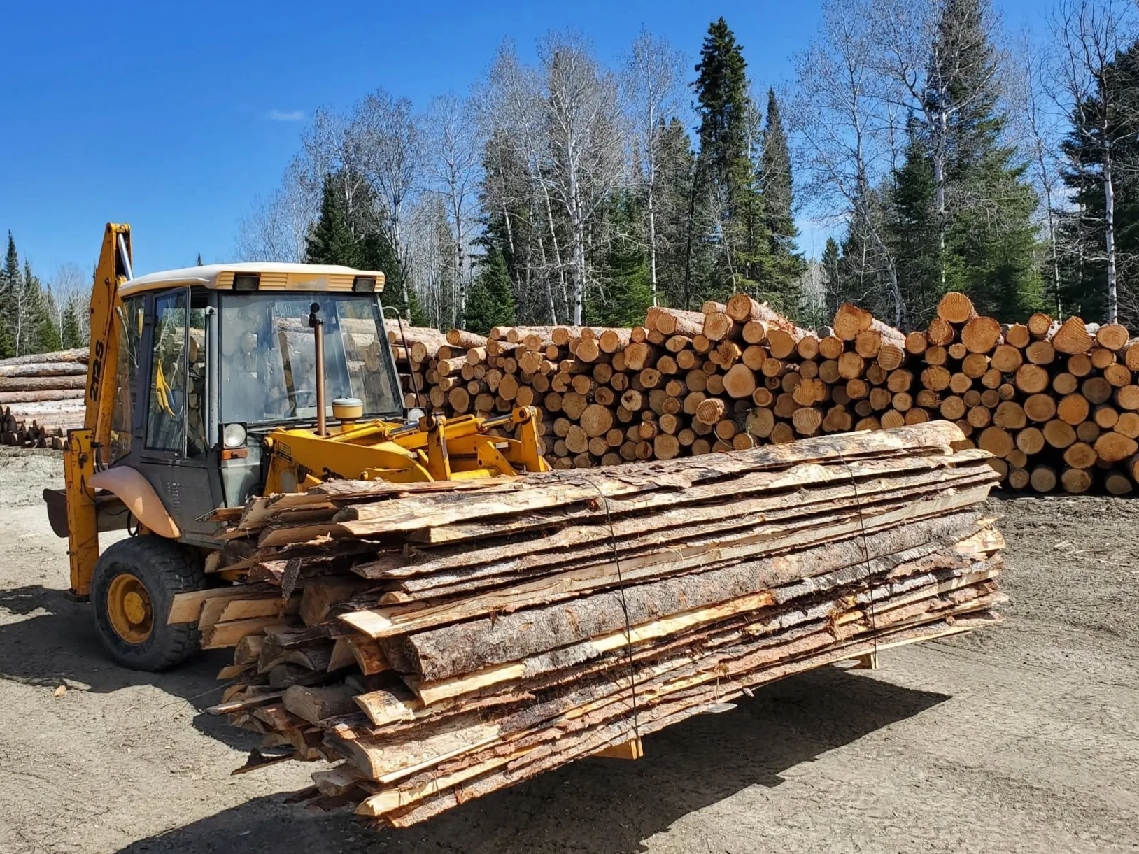 a bundle of wood slabs perfect for a fire or DIY projects