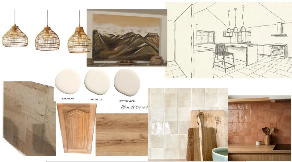 Planche d'ambiance cuisine - Architecte interieur - Montlucon
