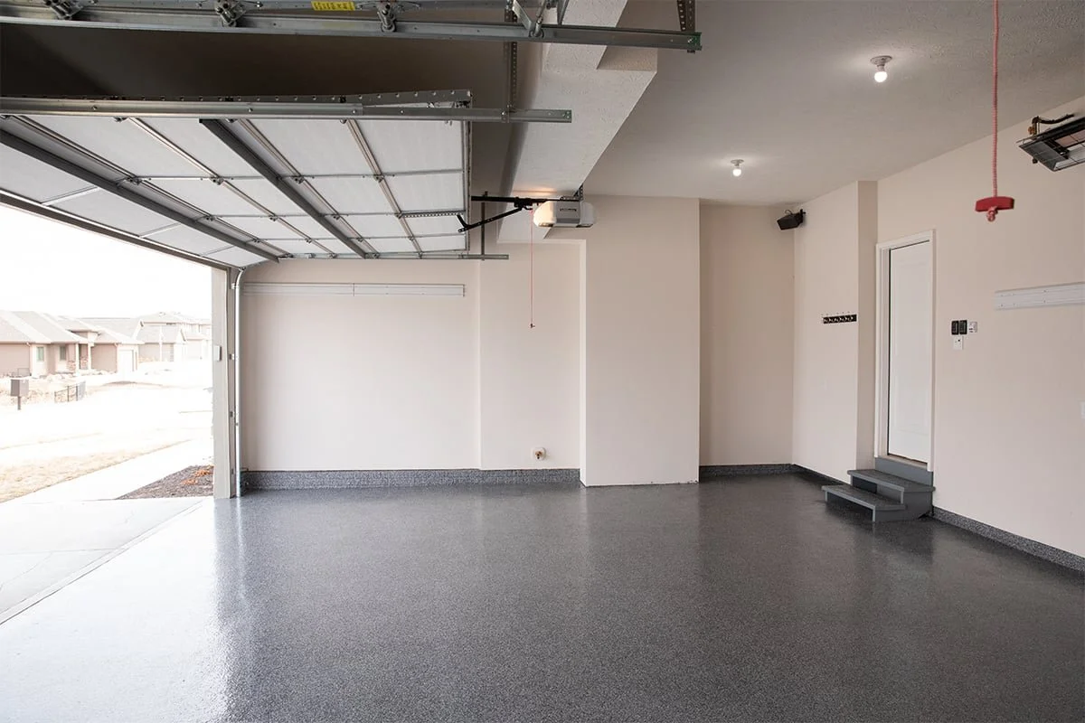 polyaspartic floor coating garage finished