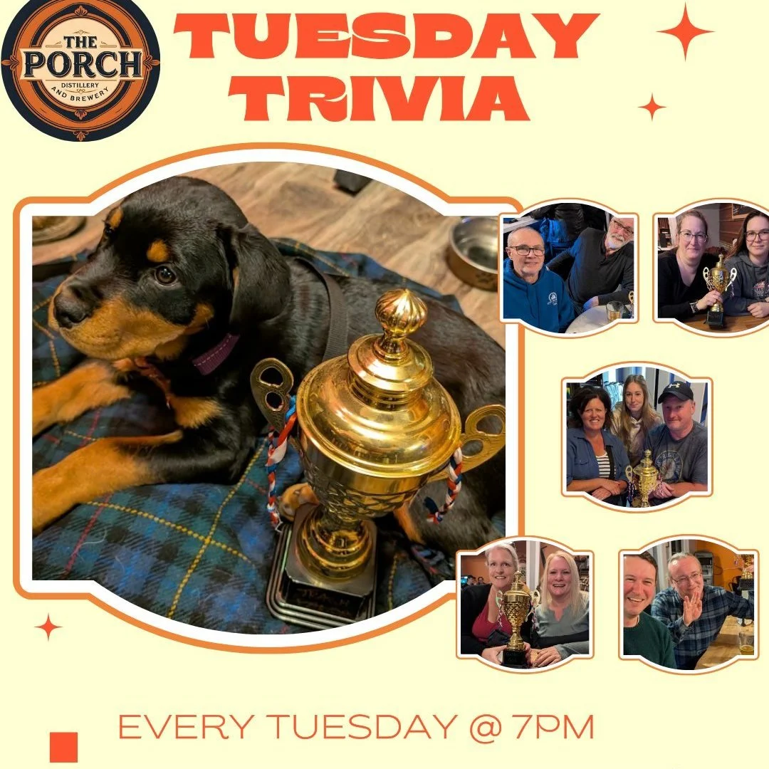 Tuesday Trivia is happening on Tuesday! 
In the final few weeks, we are thrilled that we have Red Cardinal playing. They need the stage as they are a powerhouse of AWESOME! Come for drinks while they last with #OFD and #GridironBrewing will keep the 