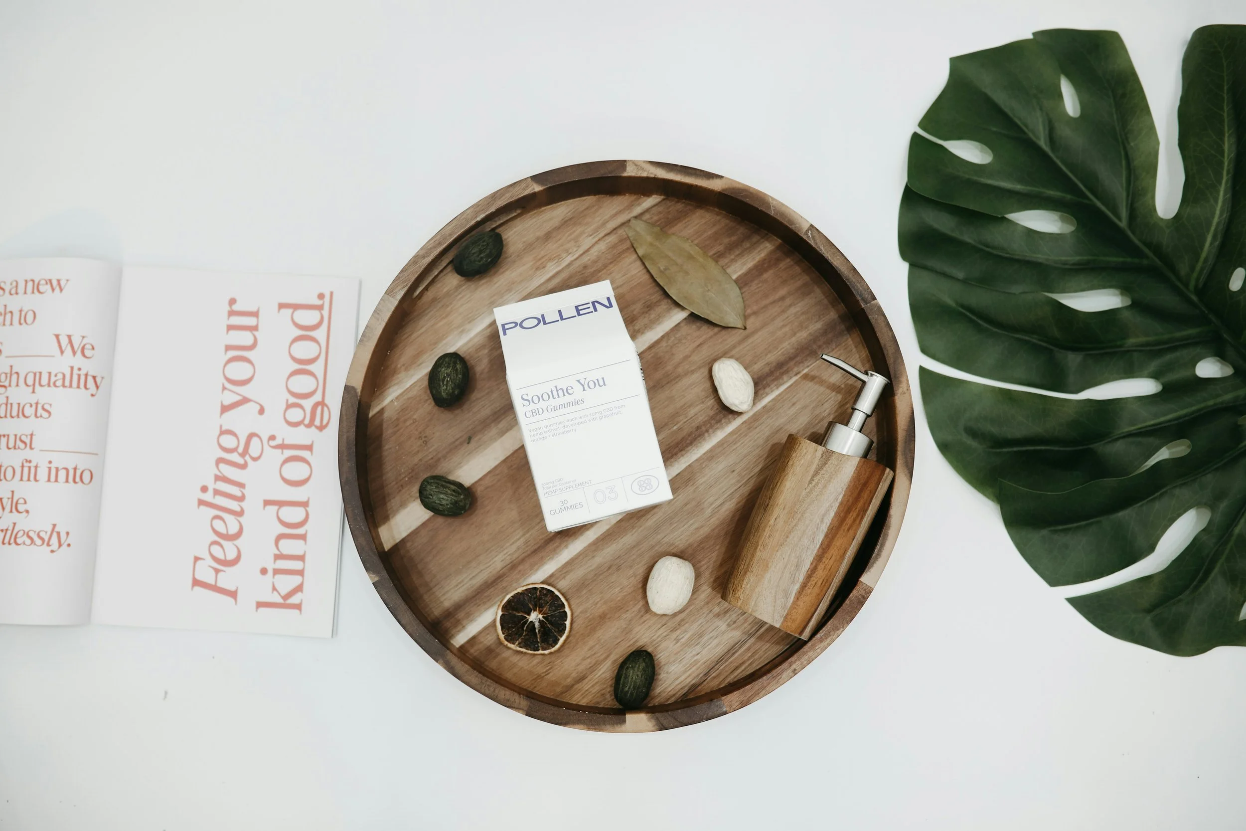 aesthetic wooden tray