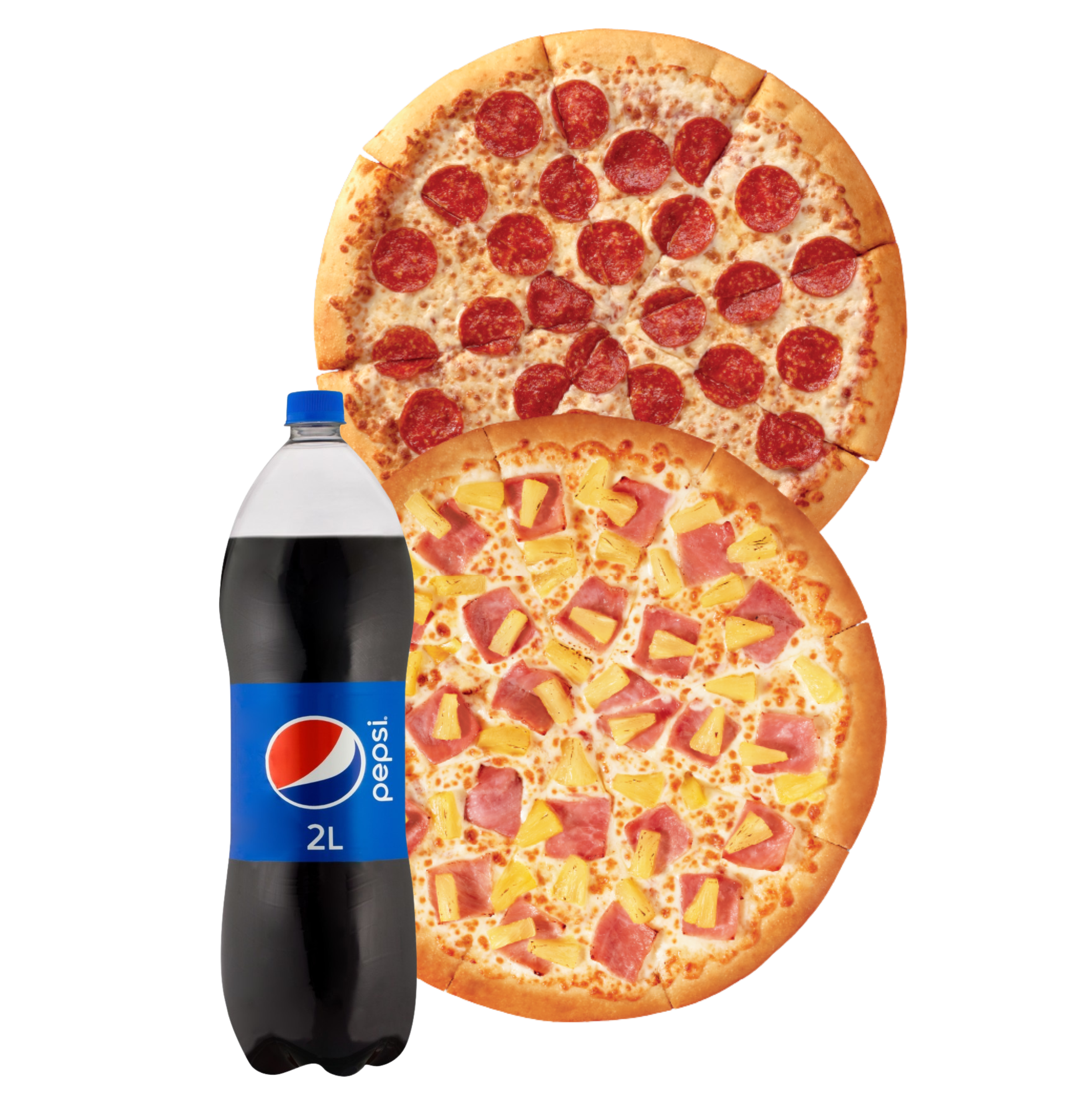 1 Pizza grande y 1 refresco pepsi 1.5 l