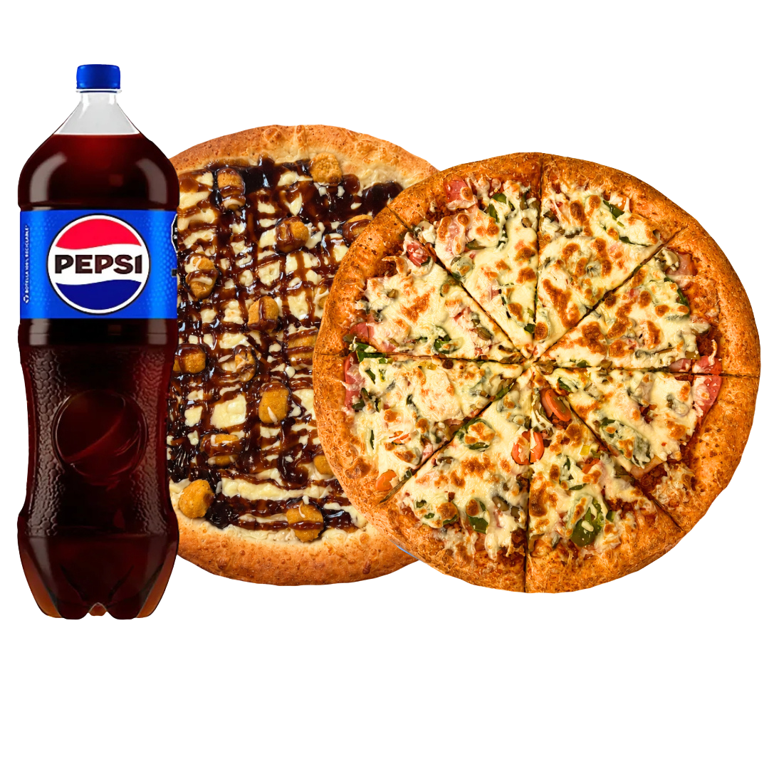 1 Pizza grande y 1 refresco pepsi 1.5 l