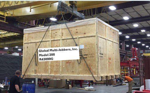 A model 200 multi-jobber made by Global Multi-Jobber, Inc. is delivered to the end-user, Springfield Major Construction, Inc.