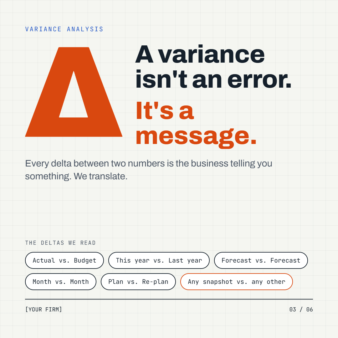 Graphic 1.3 A variance isn’t an error. It’s a message.