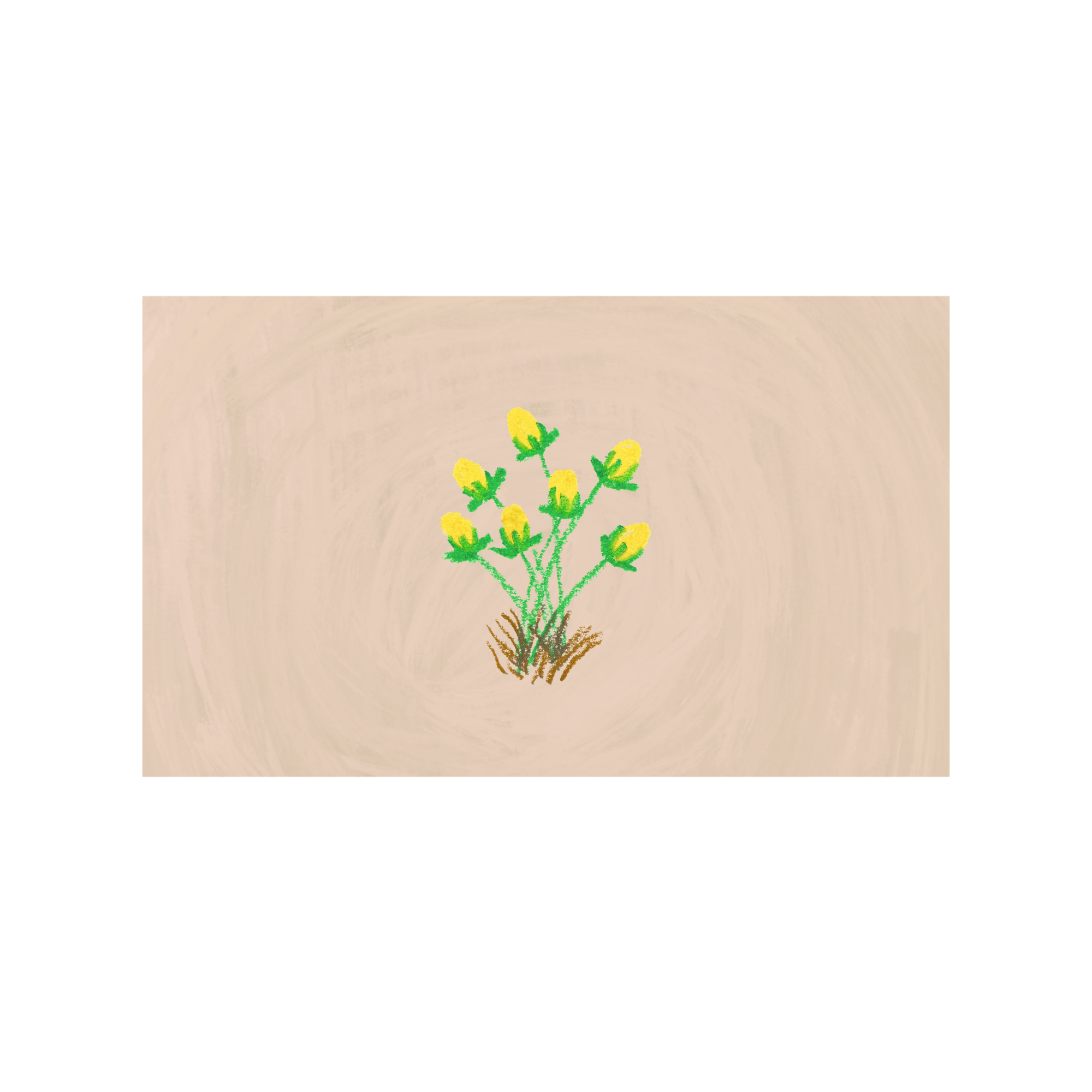 Geometric drawing of an outline square with sections divided by vertical, horizontal, and circle lines.