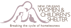 Logo for New Orleans Women & Children's Shelter with the catchphrase 'Breaking the cycle of homelessness.'