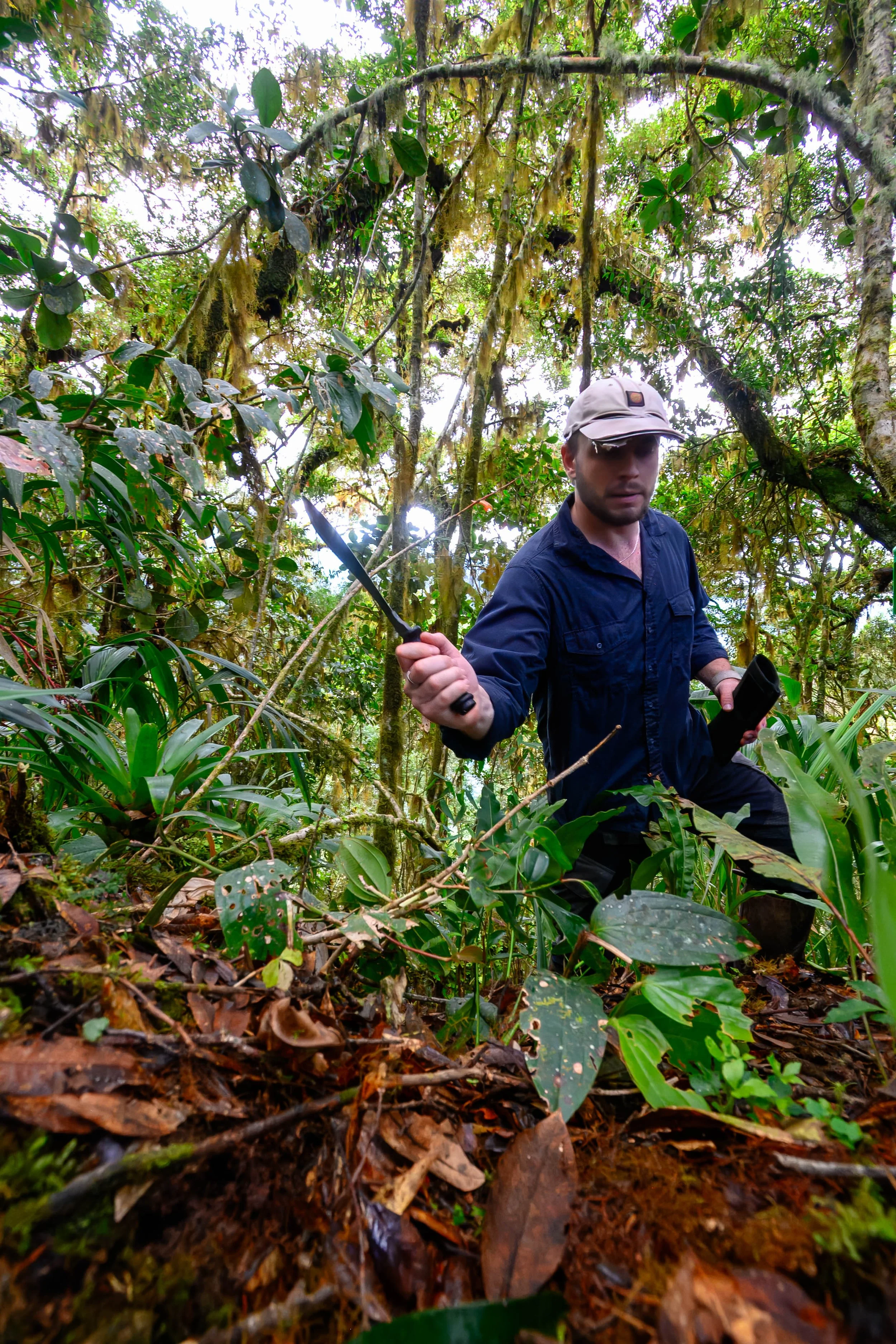 Benjamin Luke during an expedition in the mountains of Costa Rica