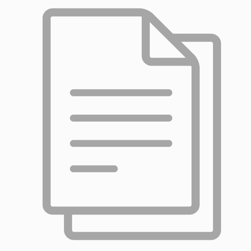 Icon of a document with lines of text, representing a file or report.