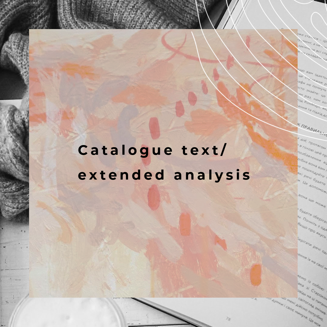 Catalogue text/extended analysis