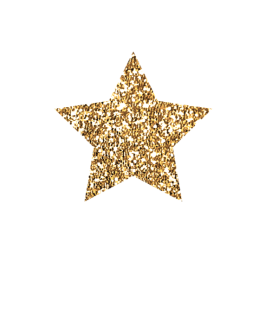 Gold glitter star
