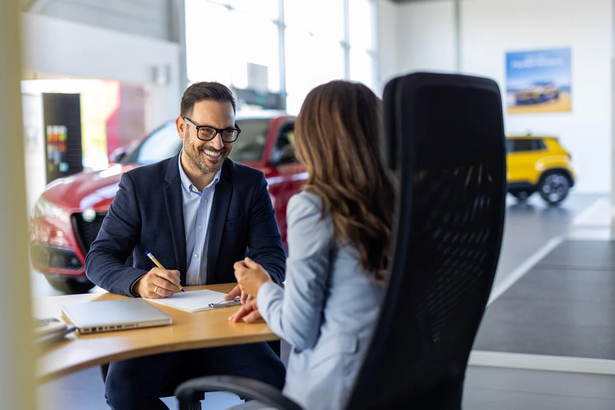 sales person customer paperwork