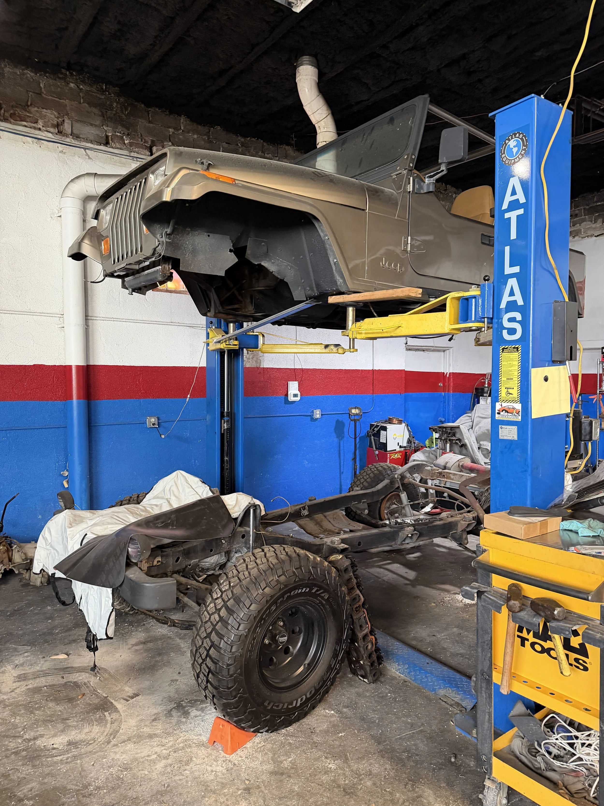 Frame off Jeep restoration in progress
