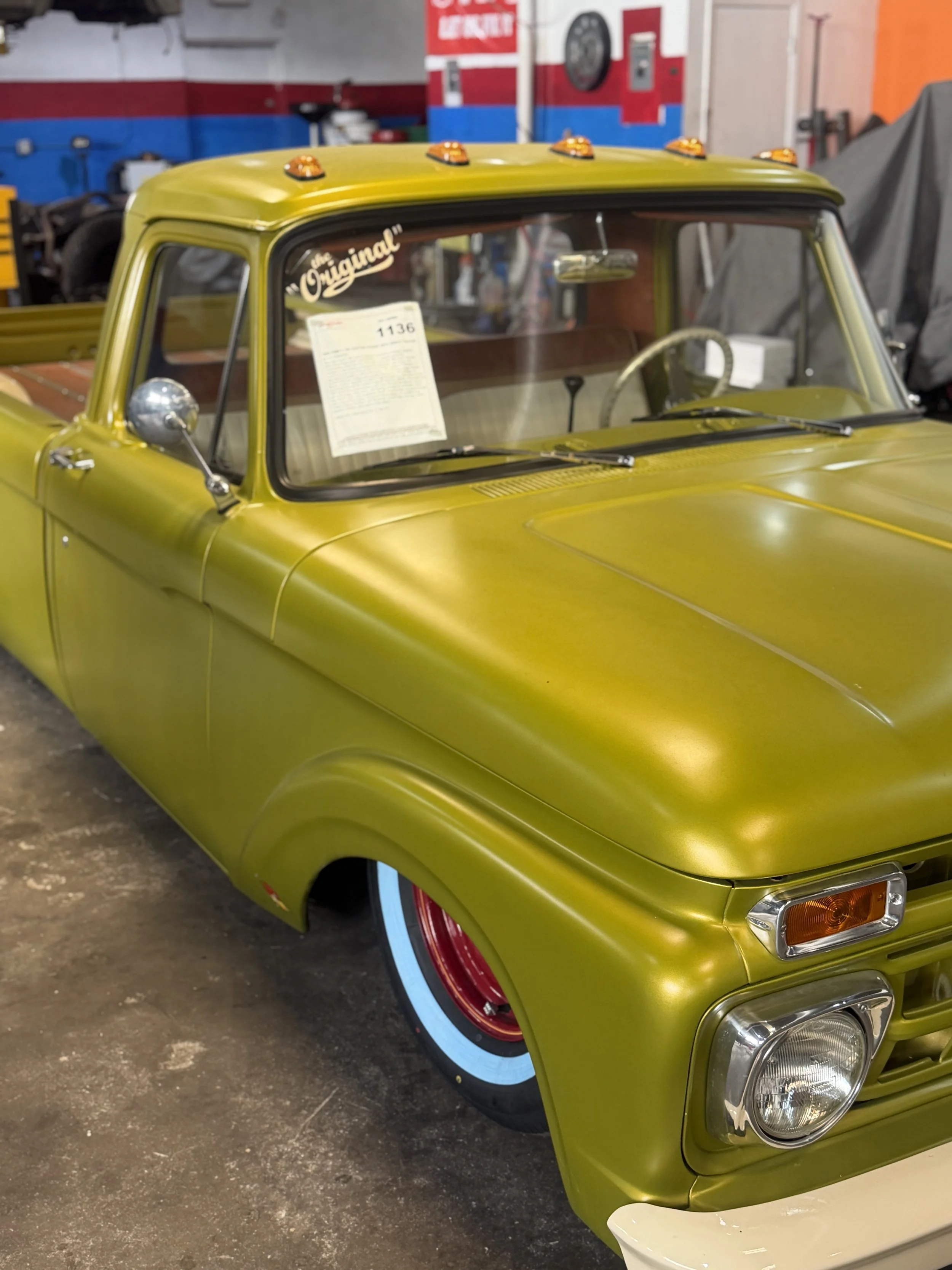 1966 Ford F-100 Custom Pickup with Sprite Trailer