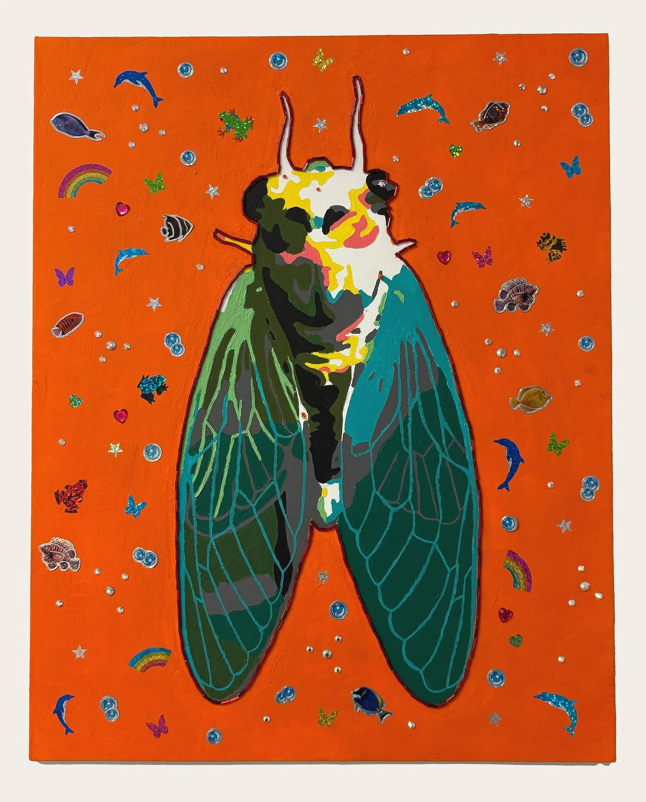 "Cicada" 20x16 2026

Acrylic, Glass Beads, Applique