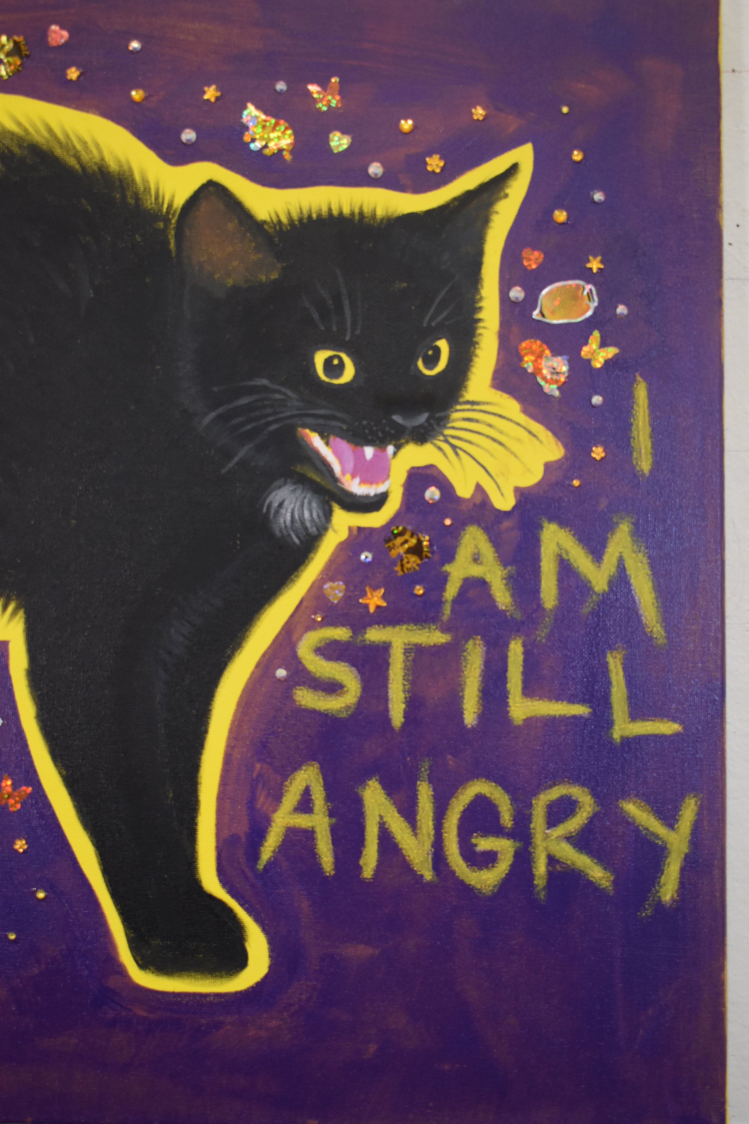 "I Am Still Angry" 24x20 2025

Oil, Oil Pastel, & Applique