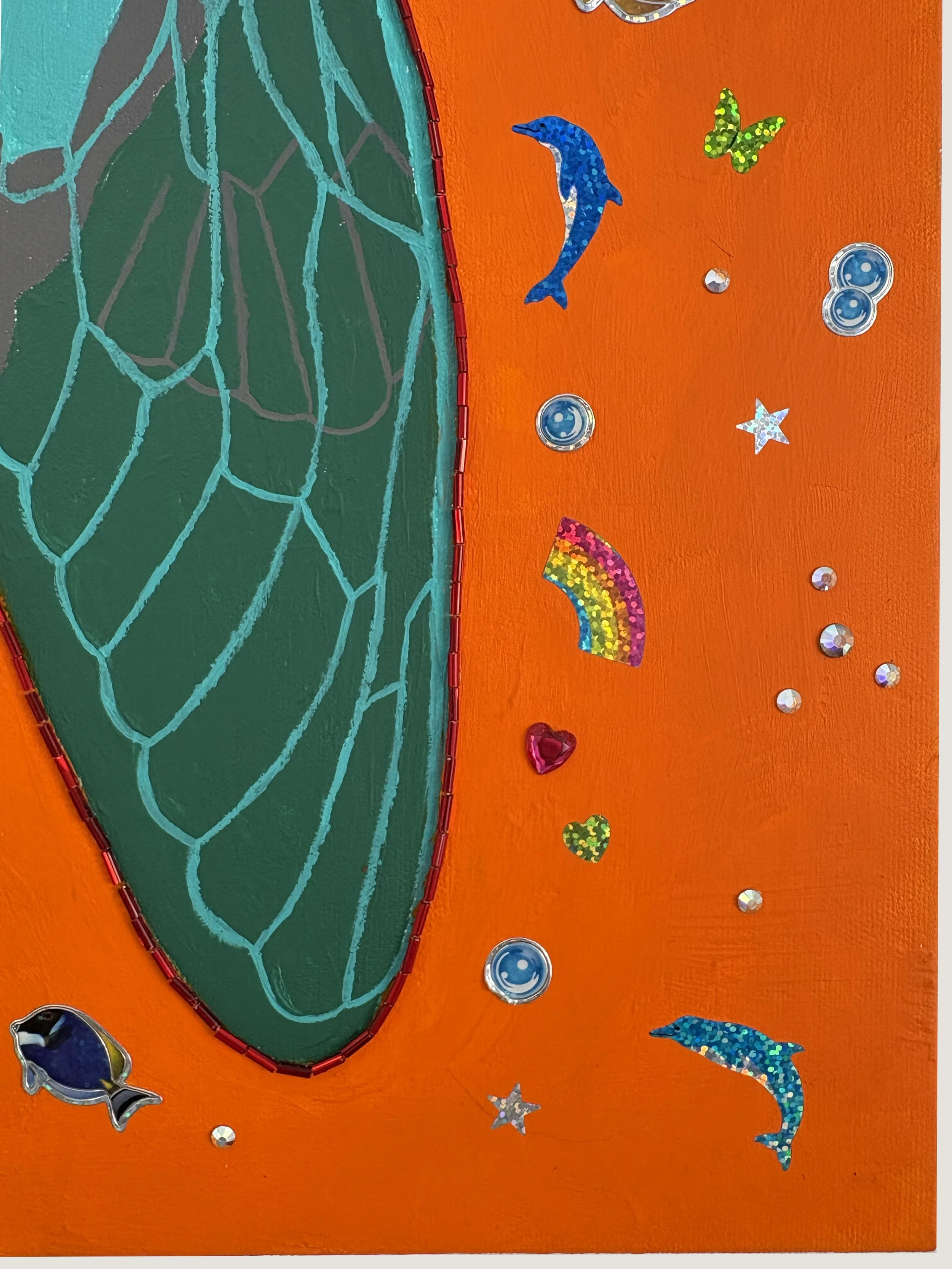 "Cicada" 20x16 2026

Acrylic, Glass Beads, Applique