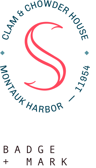 Badge logo for Salivar's featuring an outline S with hooks capping the ends.