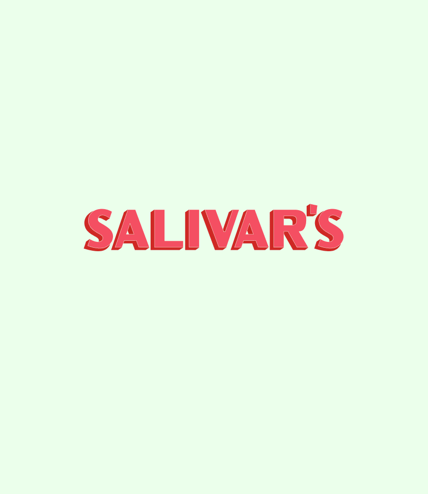 Visual Identity gif of 'SALIVAR'S' showing all the logo mark options.
