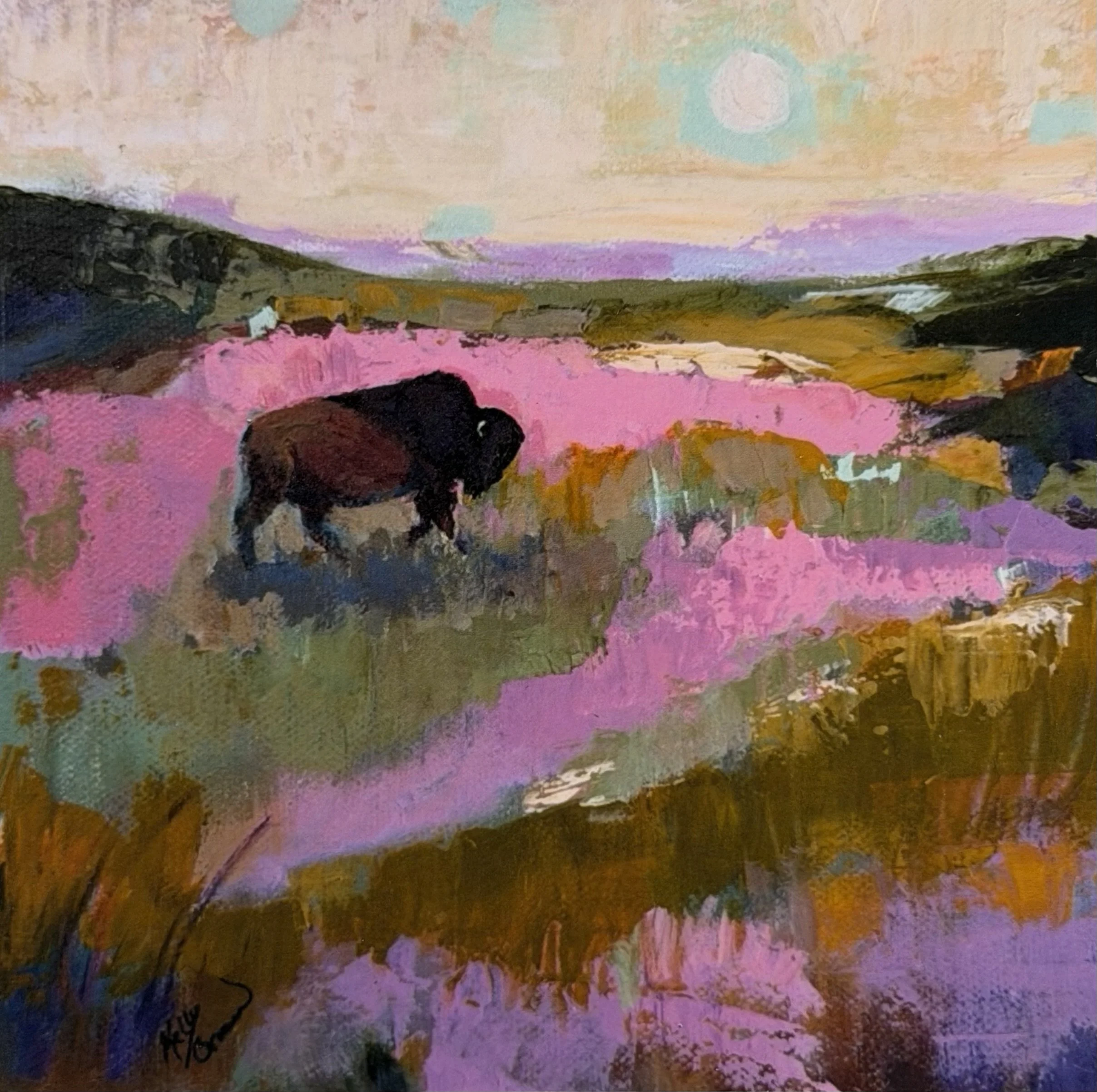 Prairie Bison | Hand-Mounted Fine Art Panel