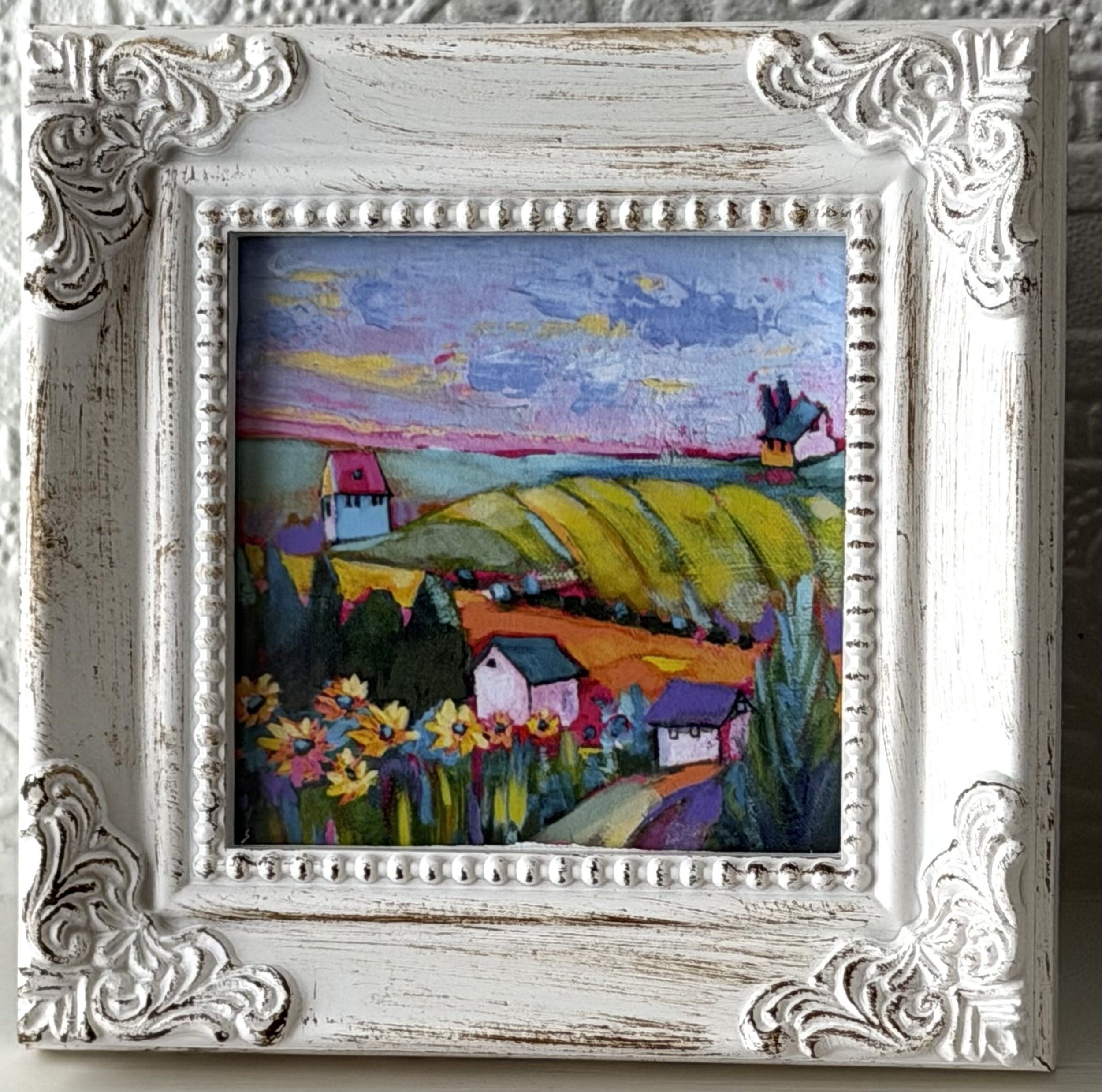 Set of 3 Framed Fine Art Print - Little Sunflower Landscapes