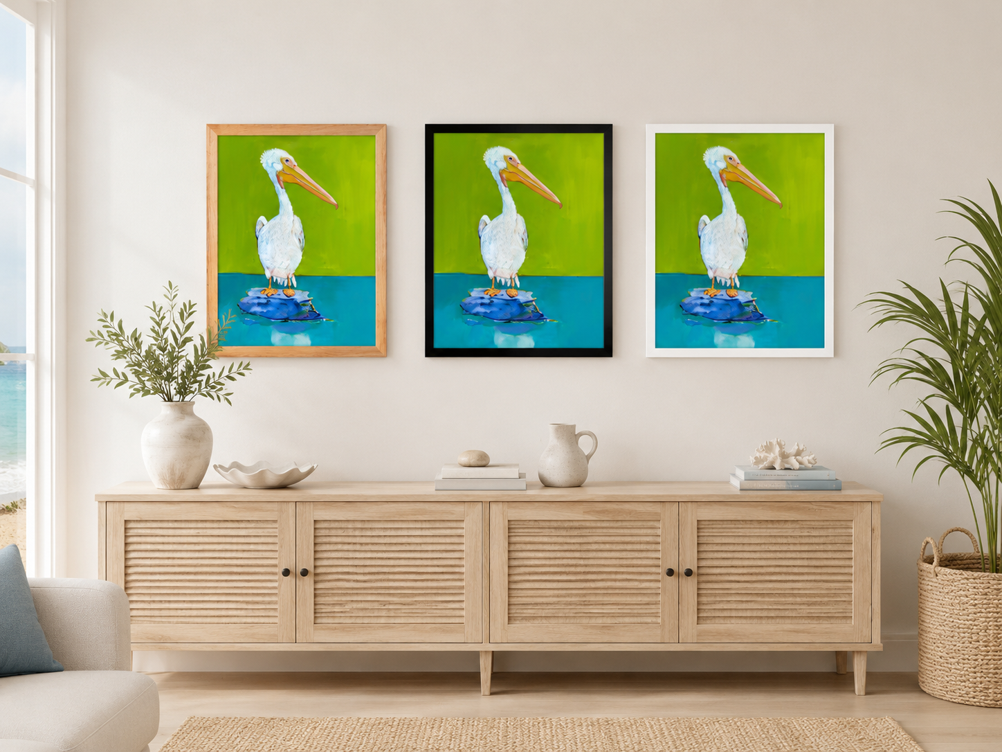 Regal Pelican - Framed Fine Art Print