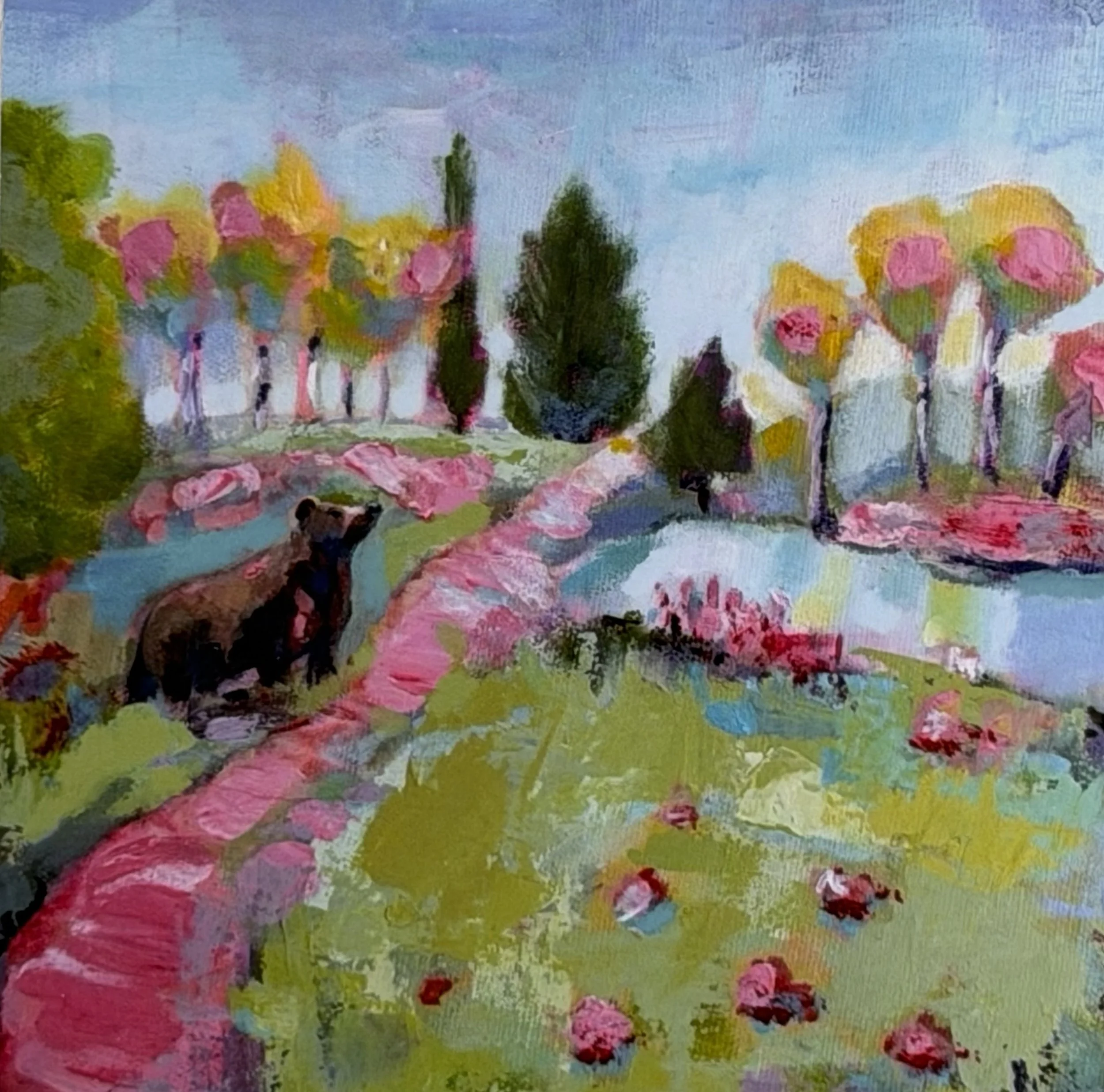 Bear Crossing | Hand-Mounted Fine Art Panel