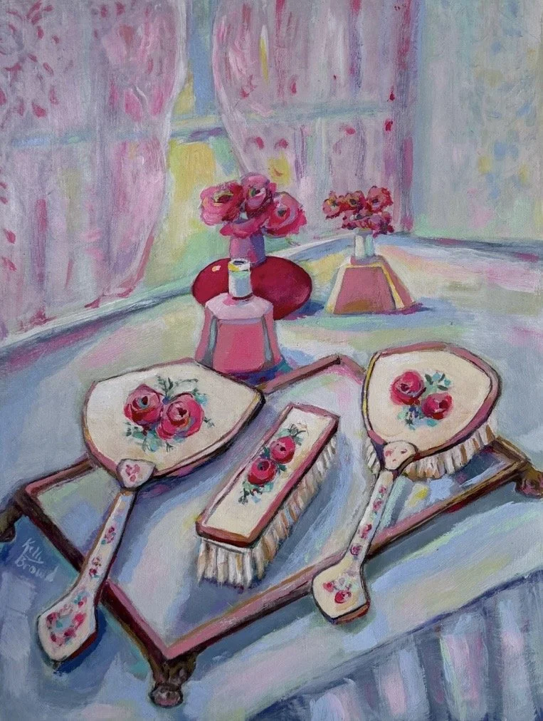 Vintage Perfume Vanity Still Life