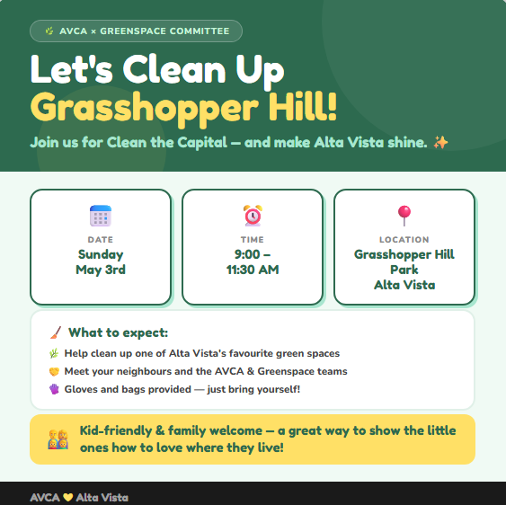 Clean the Capital: Grasshopper Hill