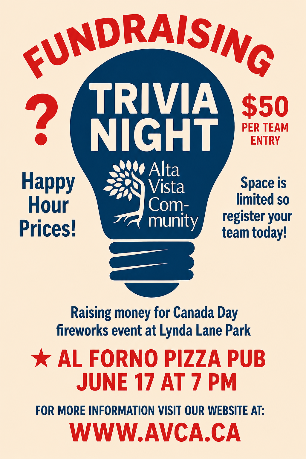 AVCA Trivia Night - Canada Day Fireworks Fundraiser