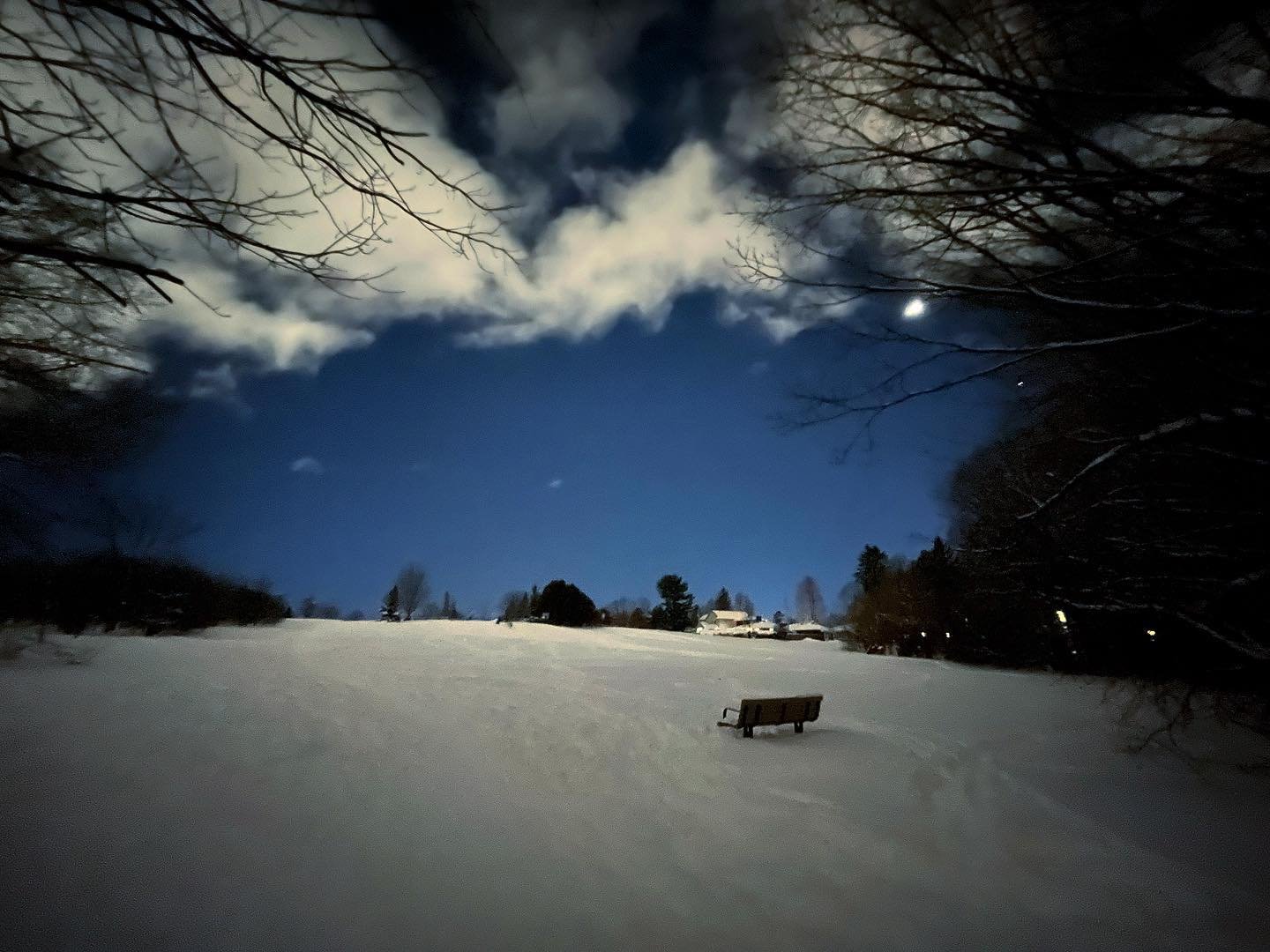 Grasshopper Hill in the January Moonlight ☁️🌙✨ #AltaVista